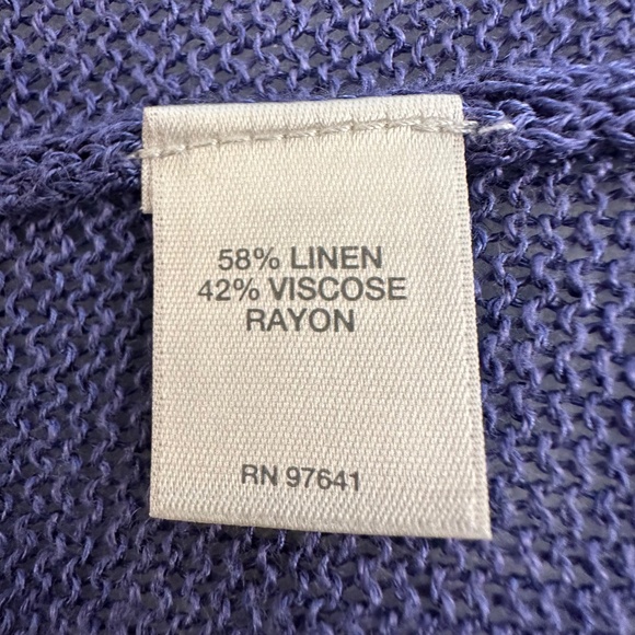 J Jill Long Length Duster Open Front Cardigan Womens XL Linen Blend Lagenlook - Picture 13 of 16